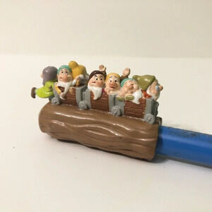 Applause Disney  Snow White and the Seven Dwarfs Train PVC Topper Jumbo Pencil